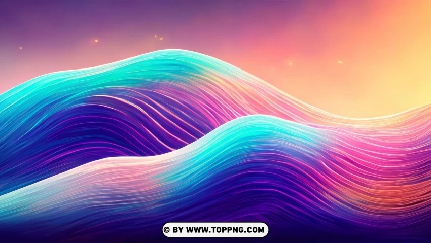 Energetic Colorful Waves in 4K Wallpaper Clear background PNG images comprehensive package