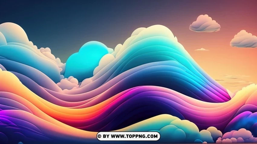 Ethereal Abstract Clouds in Pastel Colors 4K Wallpaper Transparent PNG Isolated Graphic Design