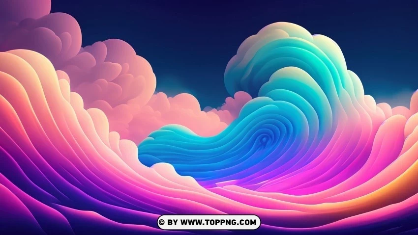 Ethereal and Whimsical Abstract Clouds in the Sky 4K Wallpaper Transparent PNG Isolated Graphic Element
