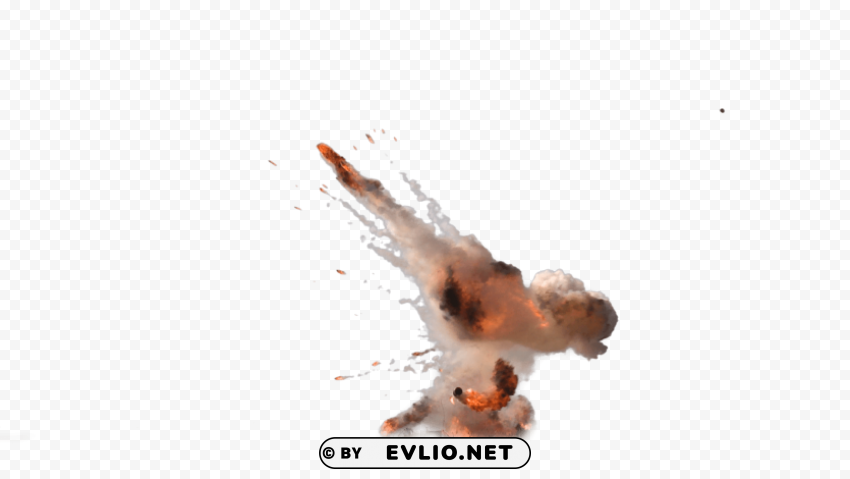 Explosion Fireball Effect Clear Background Isolated PNG Object