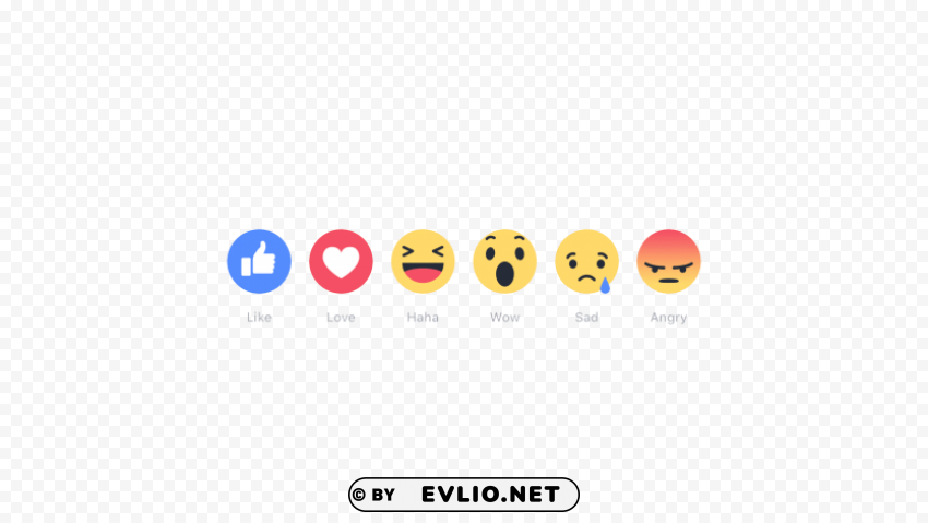 Facebook Reactions Graphics PNG Images With Alpha Transparency Selection