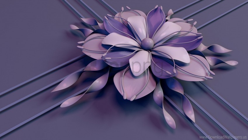 flower lilac lines petals rendering stamens stripes wallpaper Free PNG images with alpha channel set