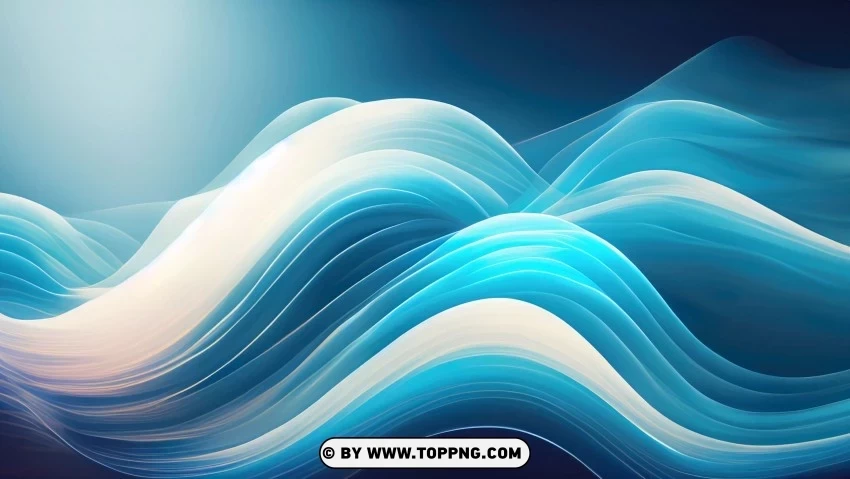 Flowing Blue Waves 4K Wallpaper Free download PNG images with alpha transparency