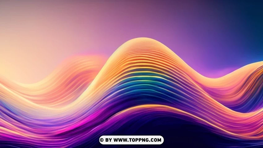 Fluid Abstract Artwork with Dynamic Motion Clear Background PNG Isolated Design