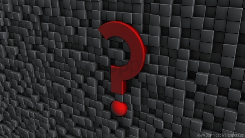 form metal punctuation question sign wall wallpaper PNG with alpha channel for download
