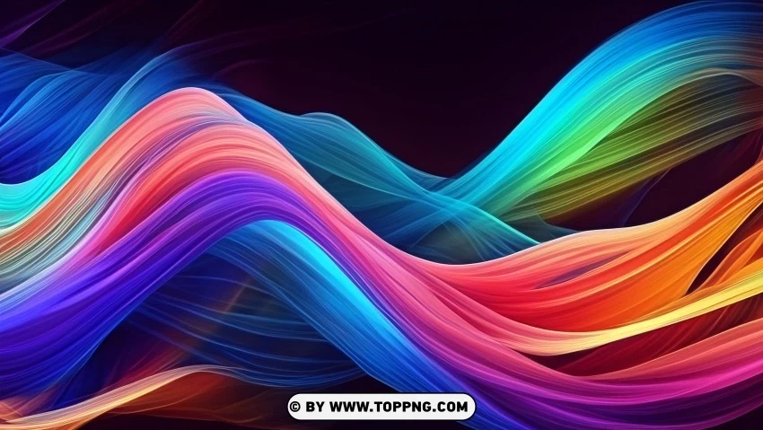 Futuristic and Innovative Colorful Abstract Flowing Waves 4K Wallpaper Transparent PNG graphics archive