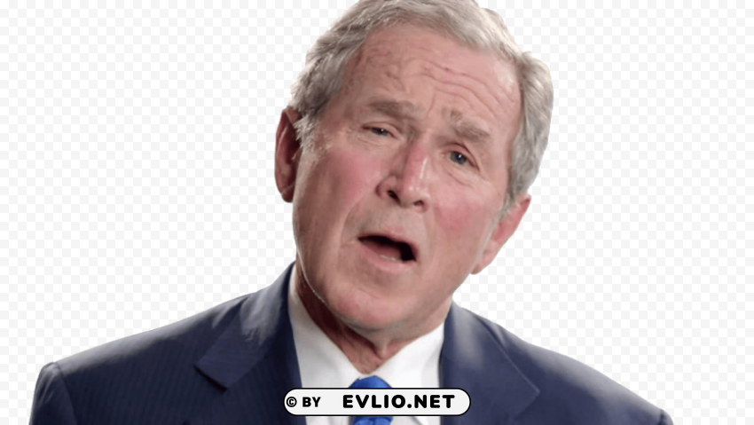 George Bush Isolated Artwork With Clear Background In PNG