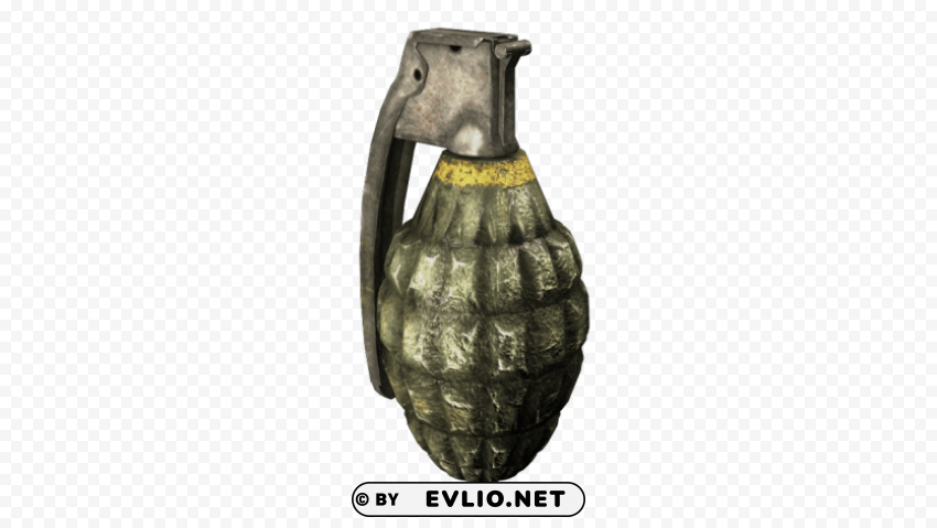 green hand grenade PNG for digital design