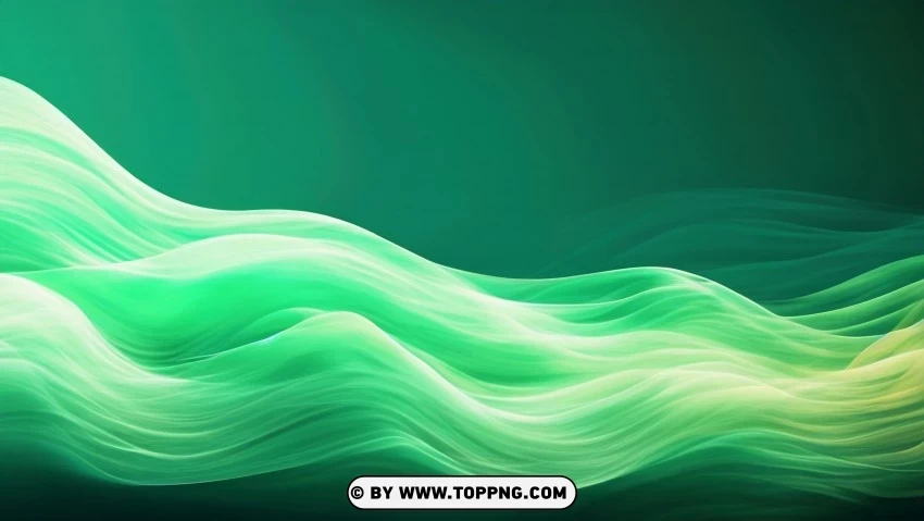 Green Wave Vector Background for Websites Isolated Artwork in Transparent PNG Format