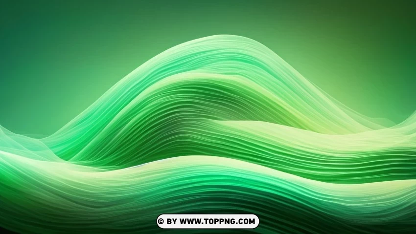 Green Wave Vector Background Template Isolated Artwork in HighResolution PNG