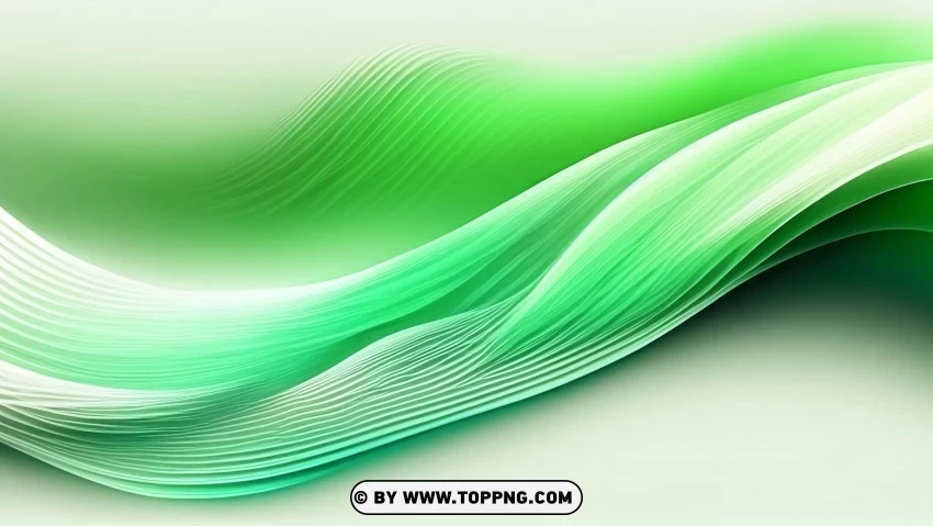 Green Wave Vector Design Element for Social Media Isolated Artwork on Transparent PNG