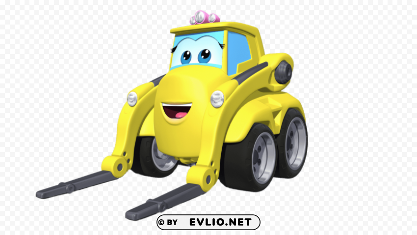 haulie the forklift Clean Background Isolated PNG Graphic