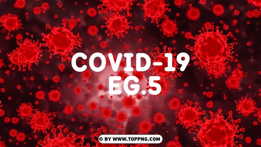 HD Covid19 coronavirus EG5 Red Virus Cell Background Concept Transparent PNG images collection
