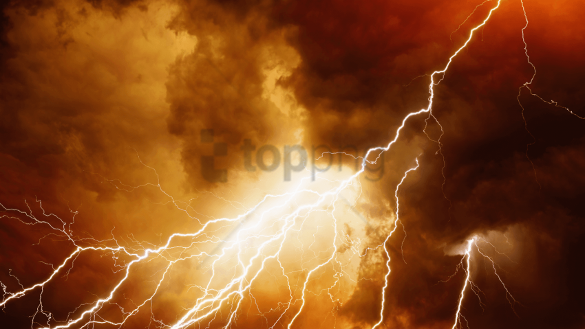 lighting cloud Isolated Artwork on Clear Background PNG