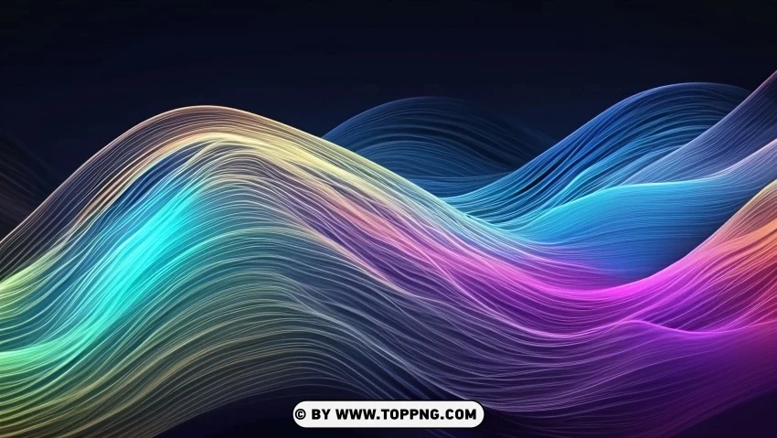 Lively Dynamic Waves in Motion 4K Wallpaper Transparent Background PNG Isolated Design