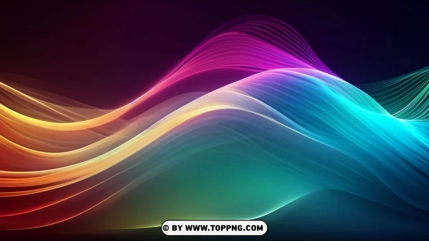 Mesmerizing Abstract Wave Lines in Motion 4K Wallpaper Transparent Background PNG Isolated Element