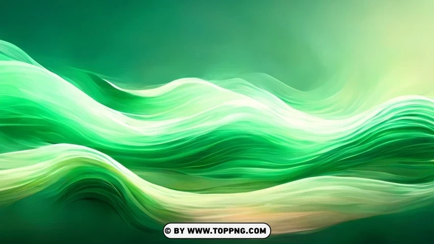 Modern Green Wave Vector Background Images in PNG format with transparency