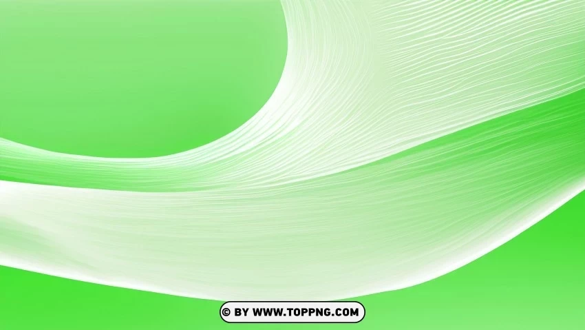 Modern Green Wave Vector Design Element Isolated Artwork on Transparent Background