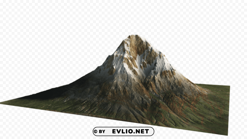 Mountain Clean Background Isolated PNG Graphic