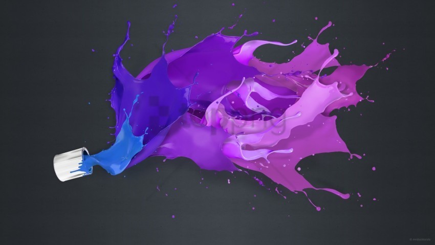 Neon Color Splash Paint PNG Image Isolated With Clear Transparency