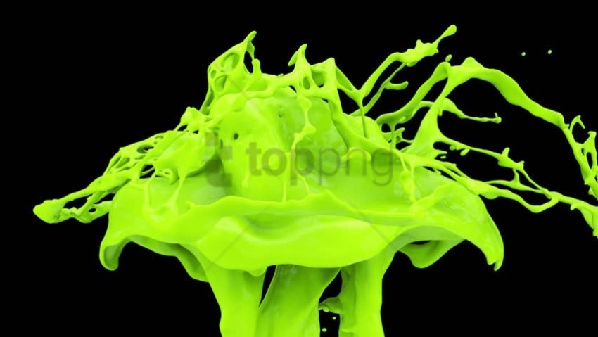 neon color splash paint PNG Image with Clear Background Isolated