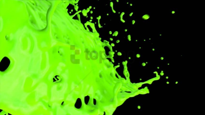 Neon Color Splash Paint PNG Image With Clear Isolated Object