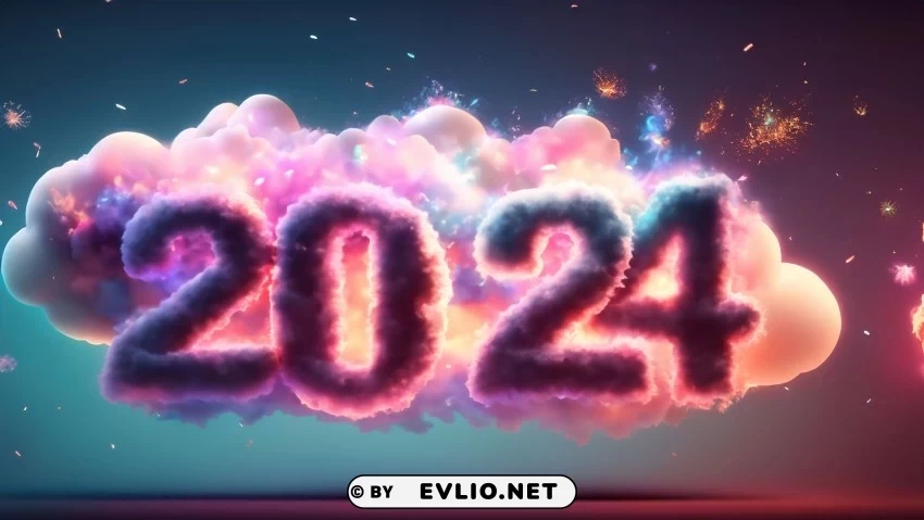 New Year 2024 Cloudy Background to Welcome the New Year - Image ID f4ac25b5