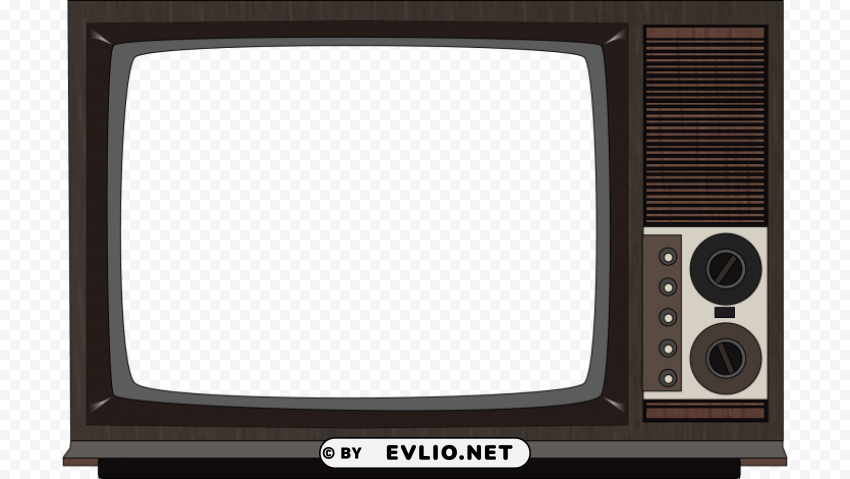 Clear old tv Transparent Background PNG Isolated Item PNG Image Background ID a6589e26