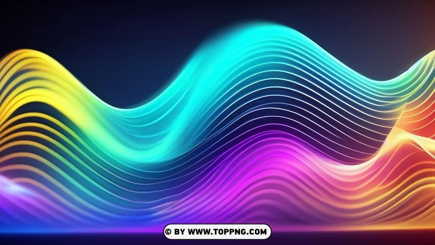 Radiant Abstract Wave Lines in Motion 4K Wallpaper Transparent Background PNG Isolated Icon