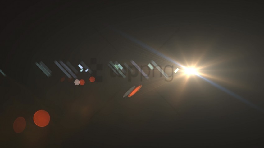 real sun lens flare Isolated Element on Transparent PNG