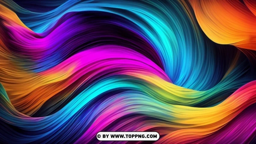 Stunning Colorful Abstract Flowing Waves 4K Wallpaper Transparent PNG graphics variety