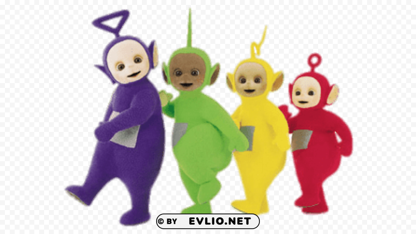 teletubbies walking in line PNG images with no watermark