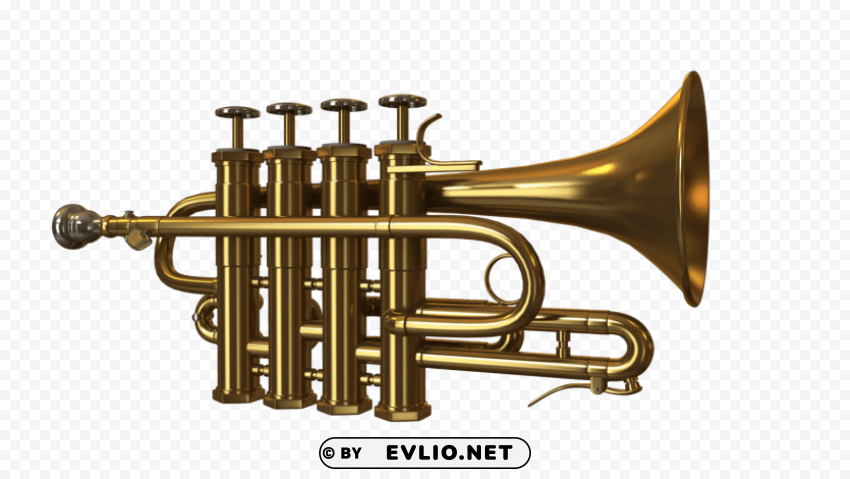 trombone Isolated Graphic on Clear PNG