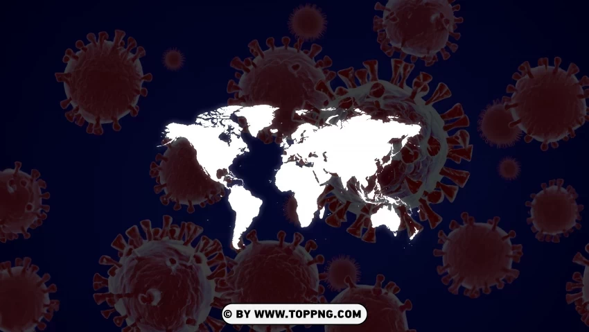 Vector Background Disease Outbreak and Coronavirus Alert with Globe Map Transparent PNG Isolated Design Element - Image ID e2b46737
