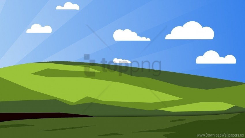 Vector Windows Xp Wallpaper PNG Graphic With Transparent Background Isolation