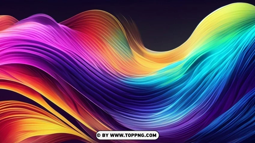Vibrant and Lively Abstract Waveforms 4K Wallpaper Transparent PNG image