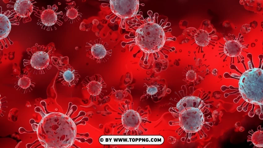 Visualizing Coronavirus at a Macro Scale 3D Illustration Background Transparent PNG Isolated Graphic with Clarity