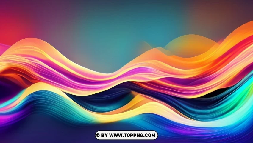 Vivid Dynamic Waves in Motion 4K Wallpaper Transparent Background PNG Object Isolation