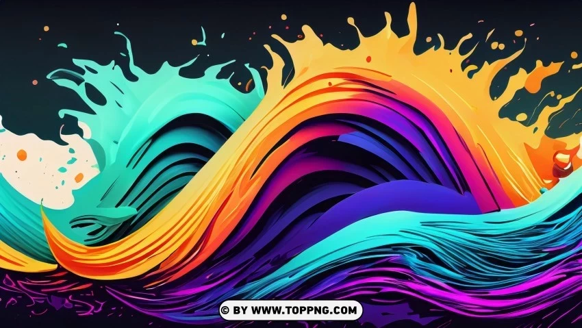 Wave Euphoria Abstract Abstract Background Isolated Illustration in HighQuality Transparent PNG