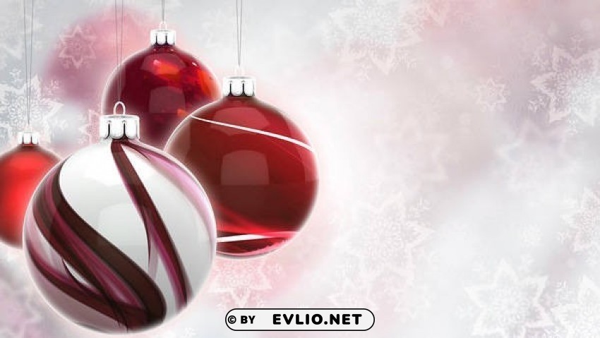 white christmaswith christmas balls Free PNG images with alpha channel variety