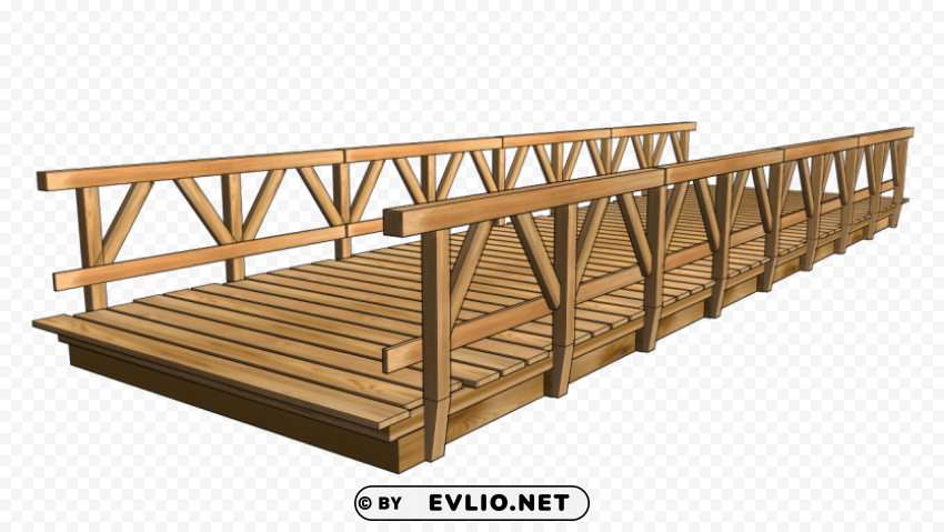 wooden bridge Transparent Background Isolation in HighQuality PNG