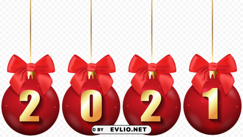 2021 christmas balls transparent PNG Graphic with Isolated Design