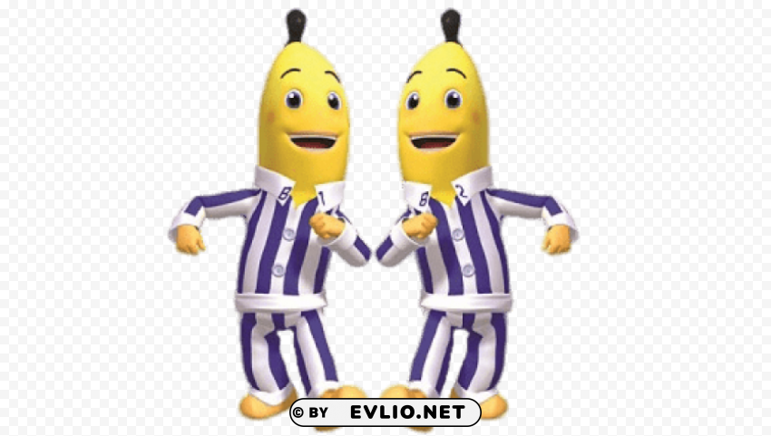 bananas in pyjamas marching PNG Graphic with Clear Background Isolation