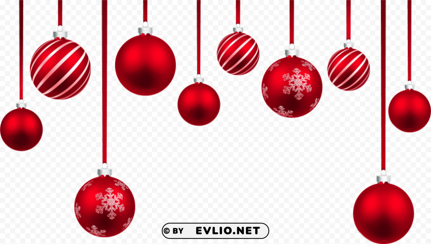 red christmas hanging balls decor clipart image - hanging christmas ornament Clear PNG photos