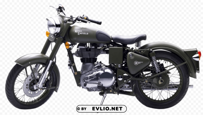 Royal Enfield Classic 500 Green Motorcycle Bike High-definition transparent PNG