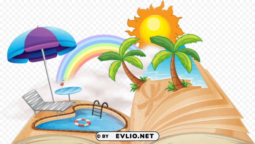 summer vacation homework cover page High-resolution transparent PNG images set