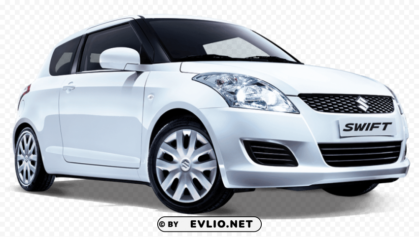 suzuki swift white Isolated Element with Clear Background PNG