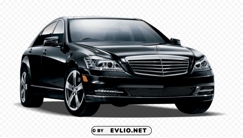 black mercedes s class gianelle santo car Isolated Design Element in Clear Transparent PNG