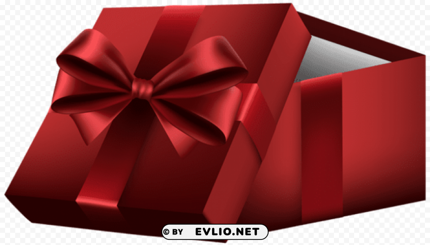 red open gift box PNG images free download transparent background