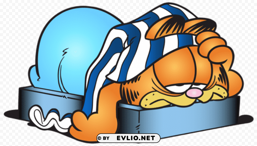 sleeping garfield cartoon Isolated Object with Transparent Background PNG